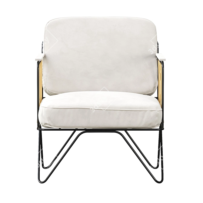 Cozy Comfort Chair 3D model image 2