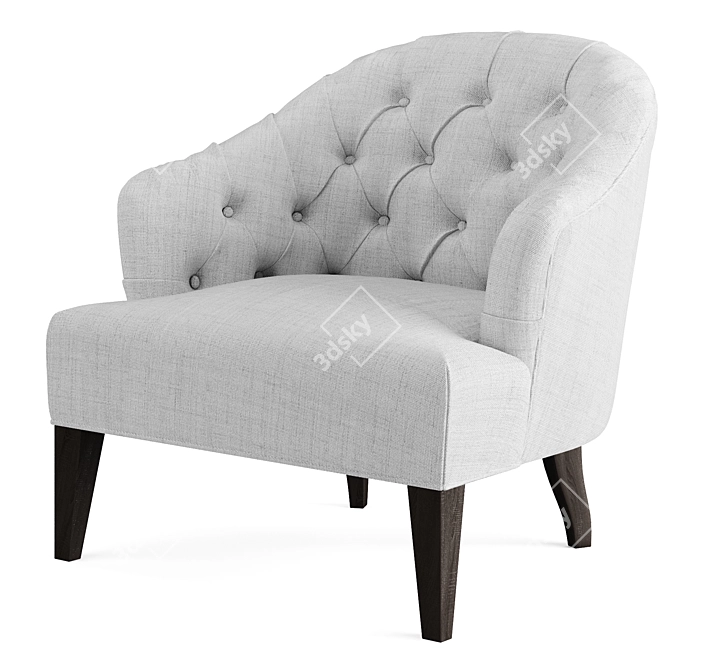 Drapper's Occasional Armchair: Stylish, 3D-Render Ready 3D model image 3