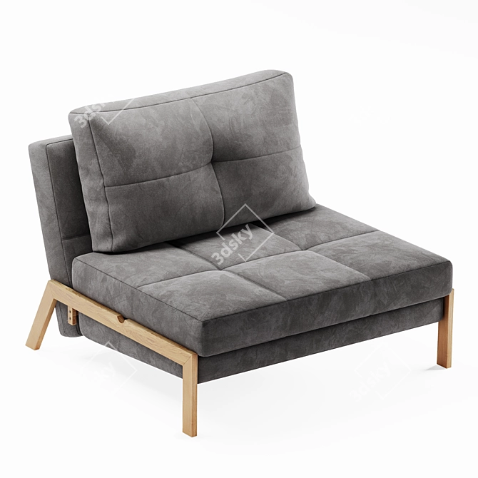 Fancy Pakoworld Sofa Bed - Stylish and Versatile 3D model image 1