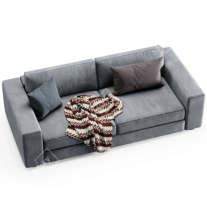 Modern Urban 2-Seat Sofa 3D model image 5