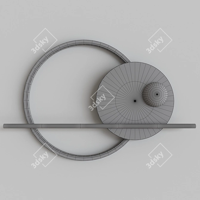 Ridn LED Wall Light: Modern Design, Black Finish 3D model image 4