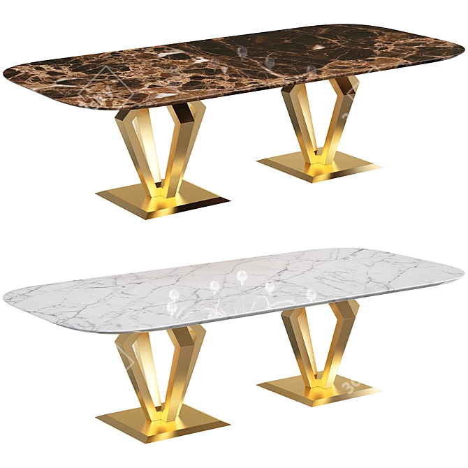 Sleek Ritz Tavolo Dining Table 3D model image 1