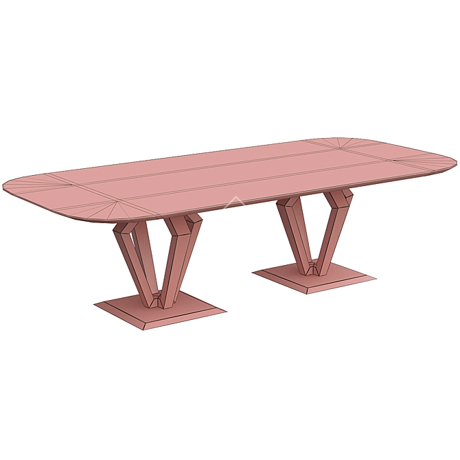 Sleek Ritz Tavolo Dining Table 3D model image 2