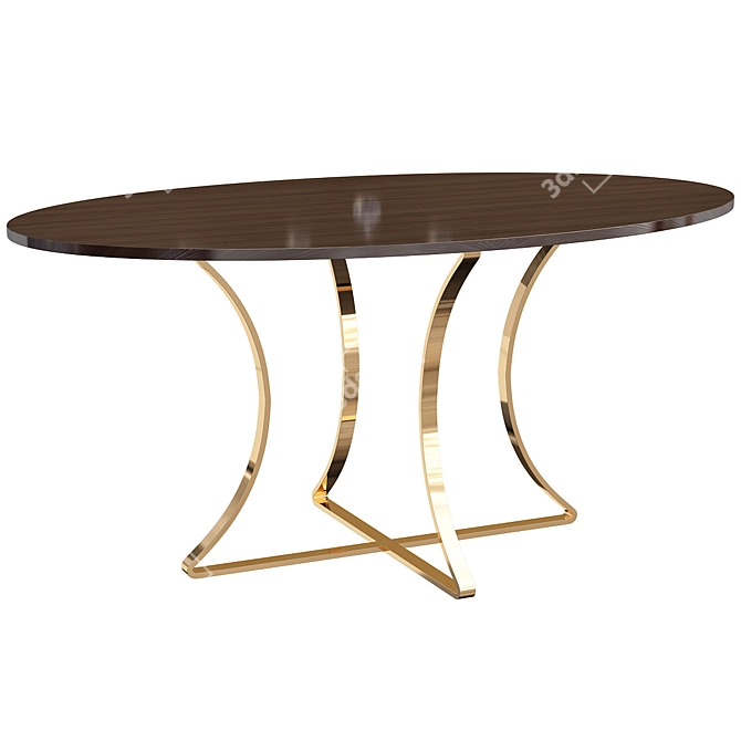 Houston Dining Table: Stylish and Spacious 3D model image 1