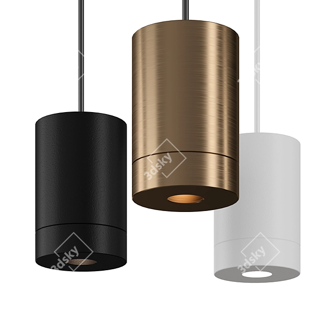ILED Pendant Lamp: Modern Aluminum Design 3D model image 3