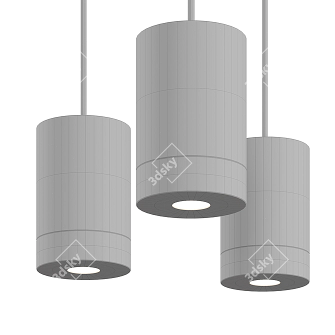 ILED Pendant Lamp: Modern Aluminum Design 3D model image 4