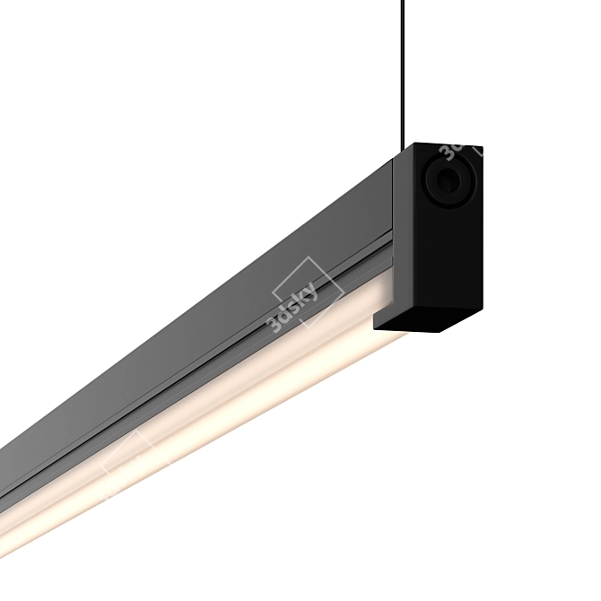 Sleek Adjustable Pendant Lamp 3D model image 3