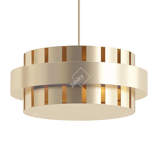 Glistening Rain Metal Chandelier 3D model image 1