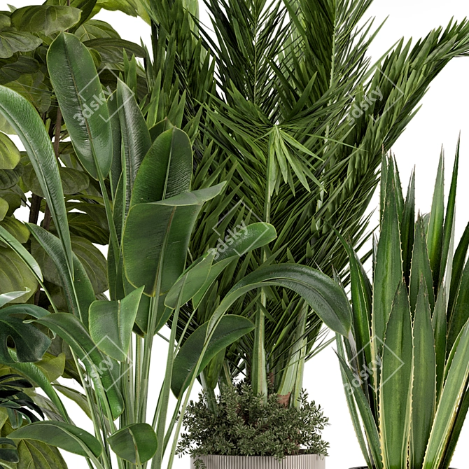 Ferm Living Bau Pot Large - Set 333: Stylish Indoor Plants 3D model image 6