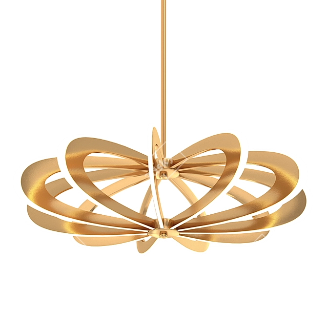 Iridium LED Globe Chandelier 3D model image 1