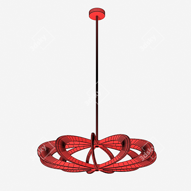 Iridium LED Globe Chandelier 3D model image 4