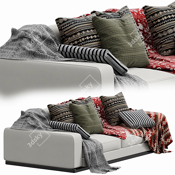 Molteni&C Reversi 2-Seater Sofa 3D model image 6