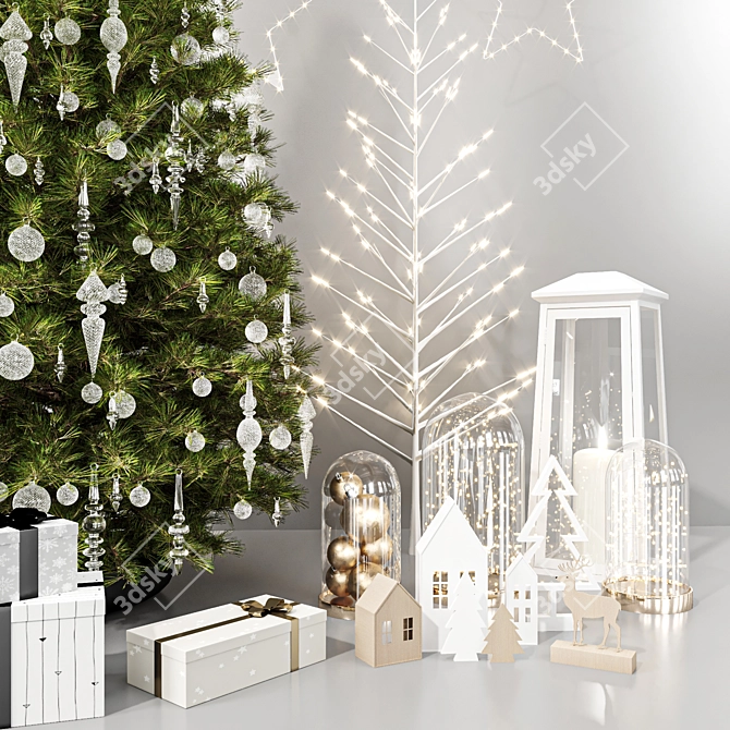 Festive Christmas Decor Set 3D model image 2