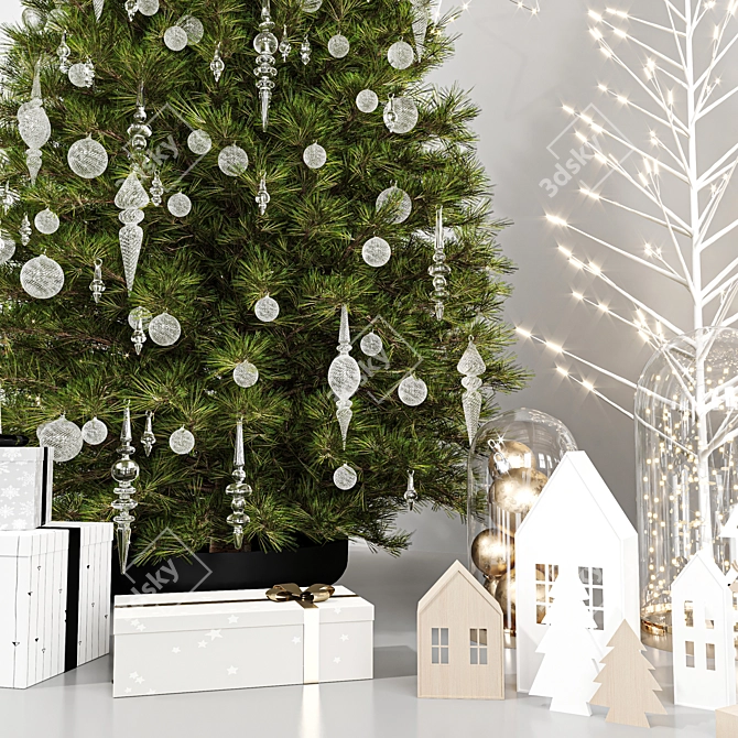 Festive Christmas Decor Set 3D model image 4