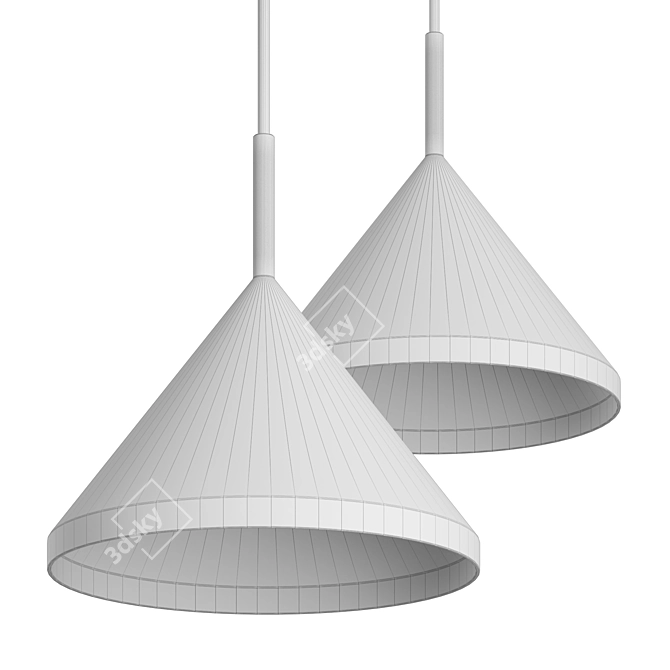Elegant Sutton Pendant Lamp 3D model image 3