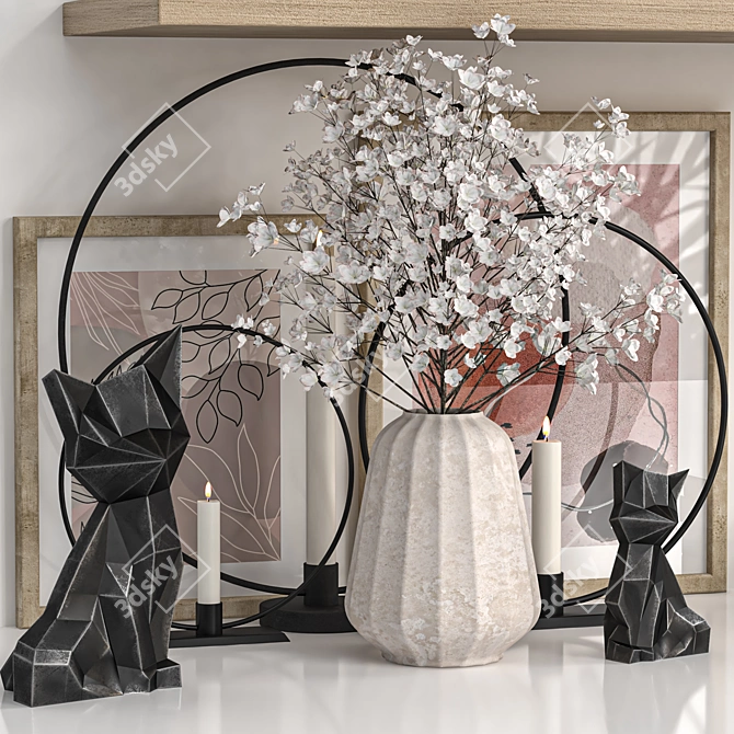 Elegant 31-Piece Decor Set 3D model image 4