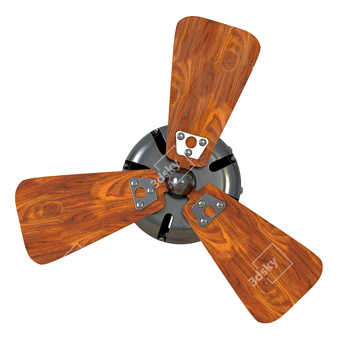Sleek Outdoor Ceiling Fans - Damp and Wet Rated Collection 3D model image 4