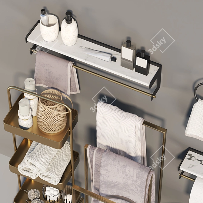 Modern Bathroom Essentials 3D model image 4