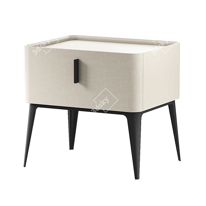 LaLume Designer Bedside Table - 48cm Height 3D model image 3