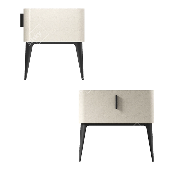 LaLume Designer Bedside Table - 48cm Height 3D model image 4