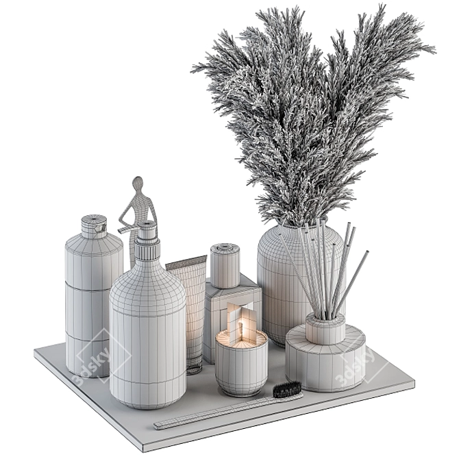 Botanical Bliss Bathroom Set 3D model image 5