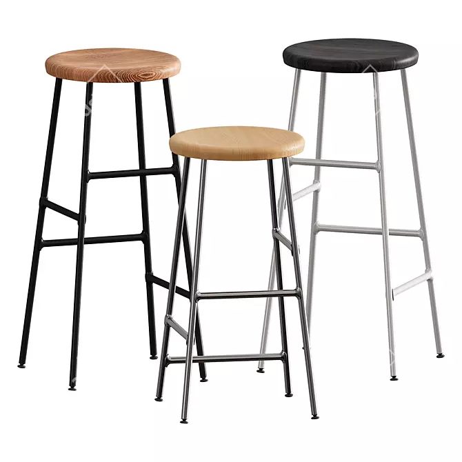 Cornet Bar Stool: Innovative Design & Quality Craftsmanship 3D model image 1