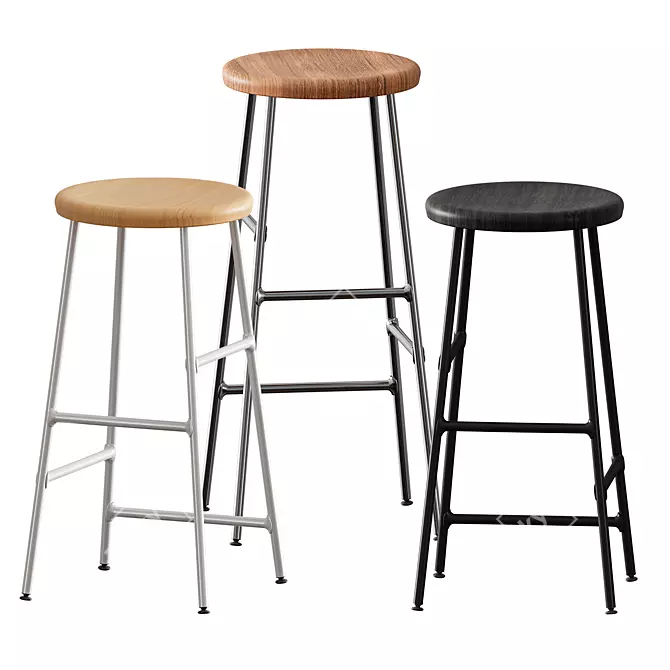 Cornet Bar Stool: Innovative Design & Quality Craftsmanship 3D model image 3