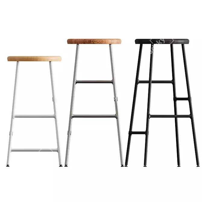 Cornet Bar Stool: Innovative Design & Quality Craftsmanship 3D model image 4