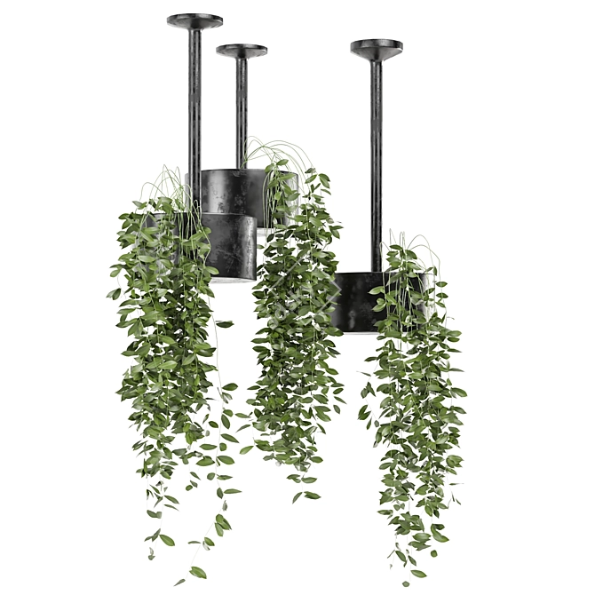 Metal Box Hanging Plant Set 3D model image 3