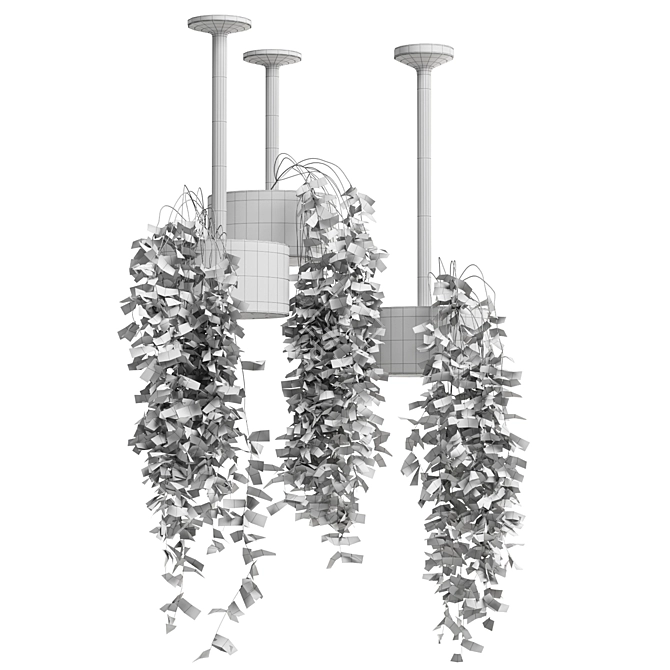 Metal Box Hanging Plant Set 3D model image 4