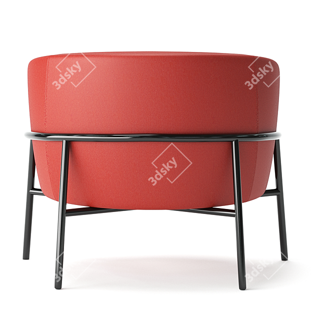 Elegant Leather Armchair: PARLA RIMO 3D model image 5