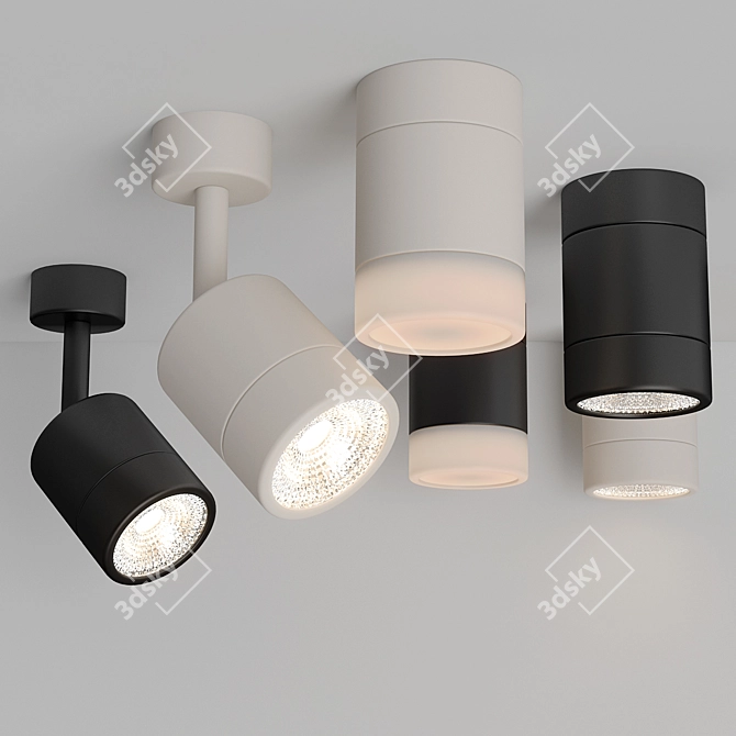 Letroh Ceiling Spot: Adjustable Lighting 3D model image 2