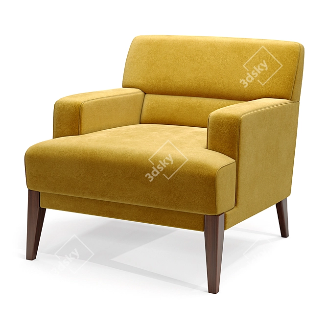 Brompton Lounge Chair: Elegant and Comfortable 3D model image 1