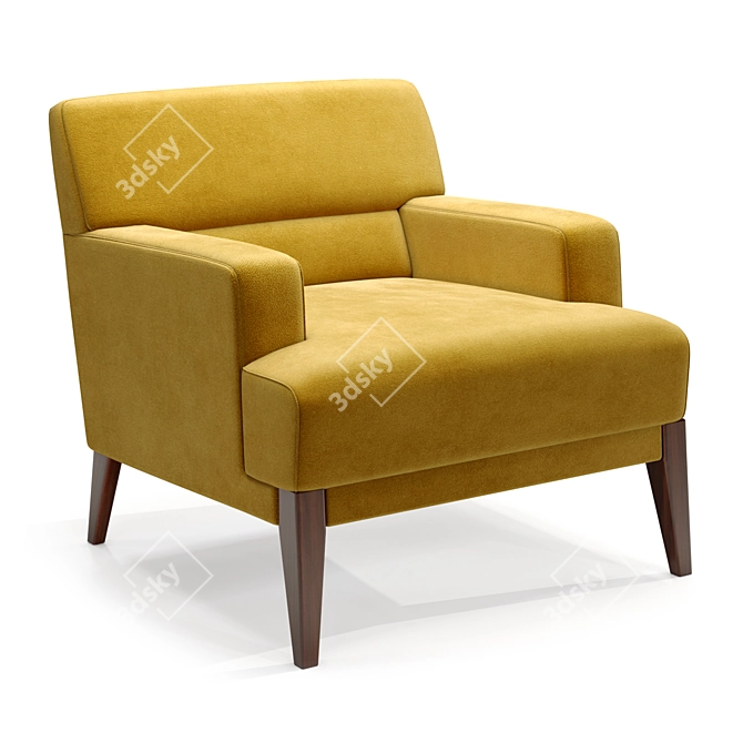 Brompton Lounge Chair: Elegant and Comfortable 3D model image 2