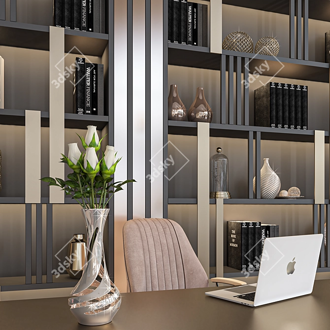 Sleek Office Furniture Set 3D model image 3