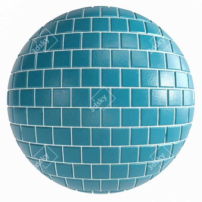 4K Glass Tile Materials With Sbsar File 3D model image 1