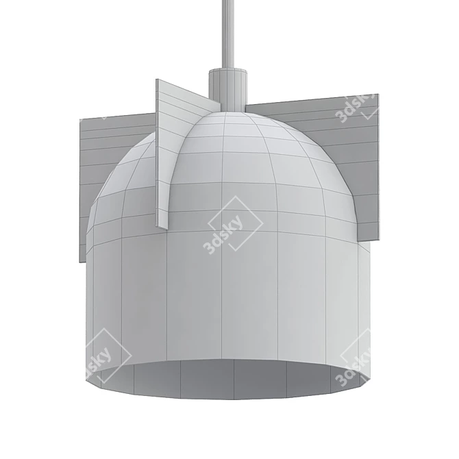 Modern Minimalist Pendant Light: Akola Black 3D model image 2