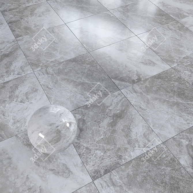 Russian Grasaro Marble Tile | 400x400mm | Vray + Corona 3D model image 3