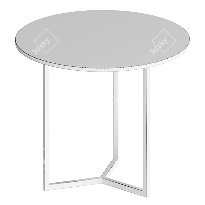 Marble & Metal Side Table 3D model image 2