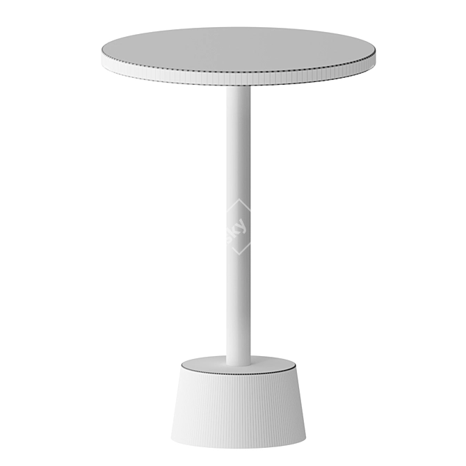 Luxury White Marble Coffee Table 3D model image 2