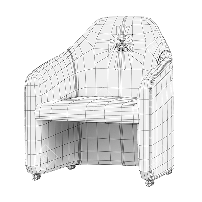 Elegant DS 279 Armchair 3D model image 6