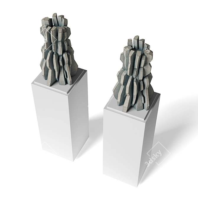 Modern Concrete Sculpture: Turi Heisselberg 2020 3D model image 3