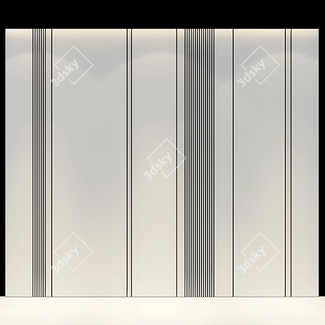 Stylish Wall Panel for Modern Interiors 3D model image 2