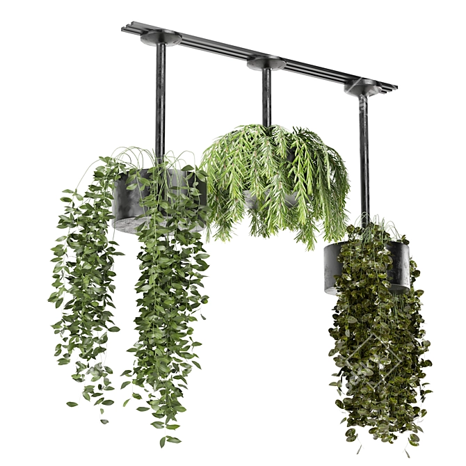 Metal Box Hanging Plants Set 3D model image 1