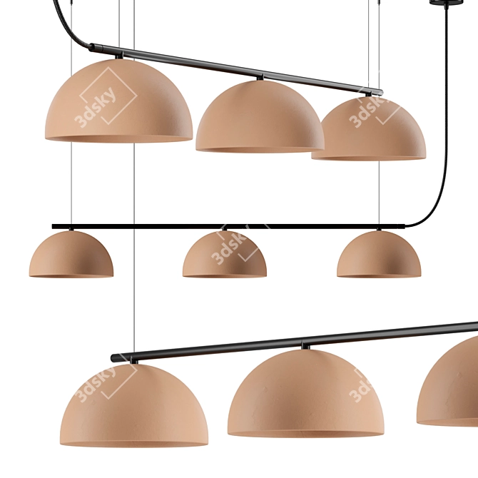 Modern ABSIS THREE Hanging Lamp 3D model image 1