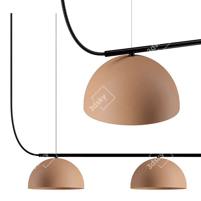 Modern ABSIS THREE Hanging Lamp 3D model image 2