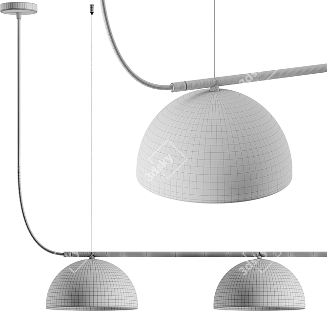 Modern ABSIS THREE Hanging Lamp 3D model image 3