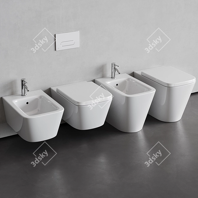 Ideal Standard Blend Cube WC & Bidet Set 3D model image 7