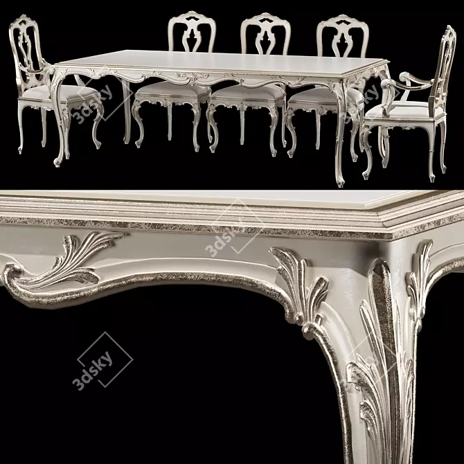 Elegant Roberto Giovannini Dining Set 3D model image 1