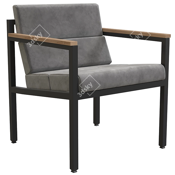 Modern Halifax Chair: Stylish Assorted Colors 3D model image 1